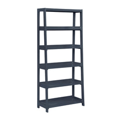 Sloane Blue 5 Fixed Shelves Bookcase - Ornate Home