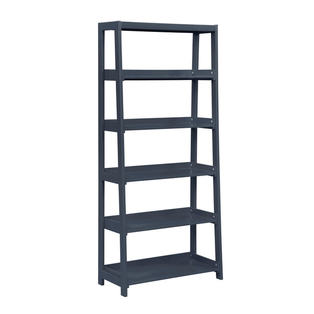 Sloane Blue 5 Fixed Shelves Bookcase - Ornate Home