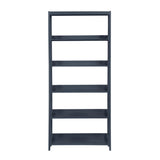 Sloane Blue 5 Fixed Shelves Bookcase - Ornate Home