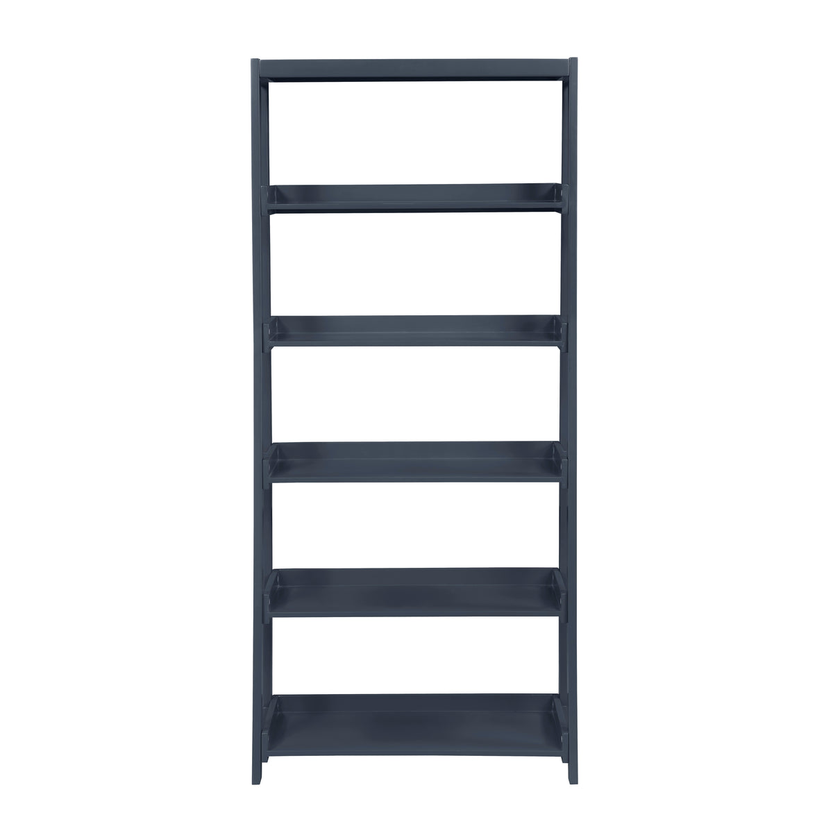 Sloane Blue 5 Fixed Shelves Bookcase - Ornate Home
