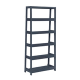 Sloane Blue 5 Fixed Shelves Bookcase - Ornate Home