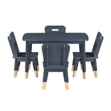 Sloane Blue 5-Piece Pack Children Table And Chairs Set - Ornate Home