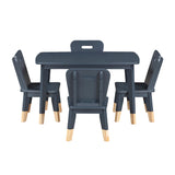 Sloane Blue 5-Piece Pack Children Table And Chairs Set - Ornate Home