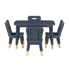 Sloane Blue 5-Piece Pack Children Table And Chairs Set - Ornate Home