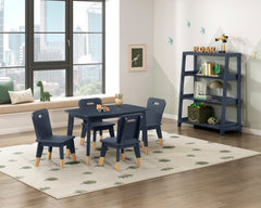 Sloane Blue 5-Piece Pack Children Table And Chairs Set - Ornate Home