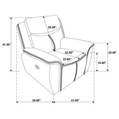 Sloane Blue Recliner - Ornate Home