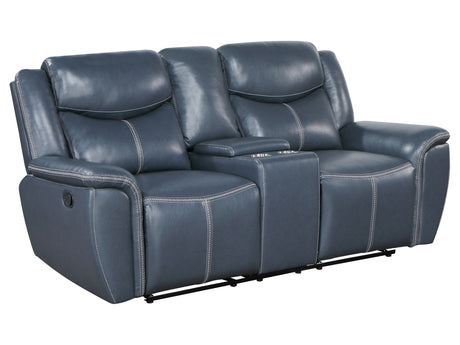 Sloane Blue Reclining Loveseat - Ornate Home