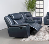 Sloane Blue Reclining Loveseat - Ornate Home