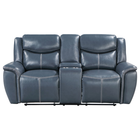 Sloane Blue Reclining Loveseat - Ornate Home