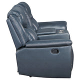 Sloane Blue Reclining Loveseat - Ornate Home