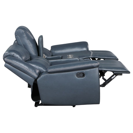 Sloane Blue Reclining Loveseat - Ornate Home