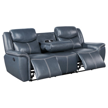 Sloane Blue Reclining Sofa - Ornate Home