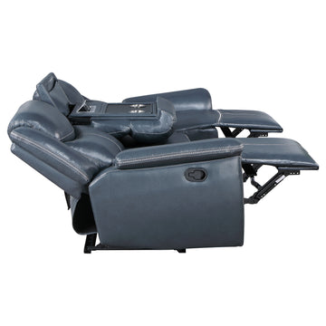 Sloane Blue Reclining Sofa - Ornate Home