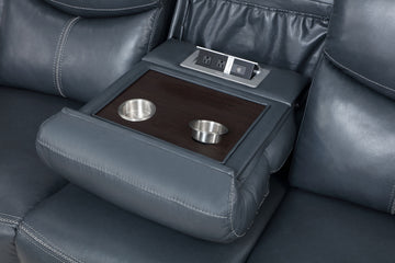 Sloane Blue Reclining Sofa - Ornate Home