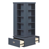 Sloane Blue Swivel Bookcase - Ornate Home