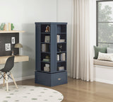 Sloane Blue Swivel Bookcase - Ornate Home