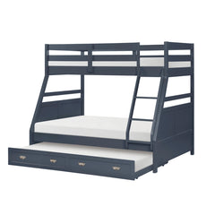 Sloane Blue Twin/Full Bunk Bed - Ornate Home