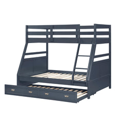 Sloane Blue Twin/Full Bunk Bed - Ornate Home