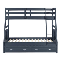 Sloane Blue Twin/Full Bunk Bed - Ornate Home