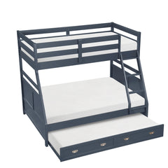 Sloane Blue Twin/Full Bunk Bed - Ornate Home