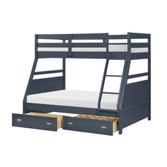 Sloane Blue Twin/Full Bunk Bed - Ornate Home