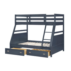 Sloane Blue Twin/Full Bunk Bed - Ornate Home