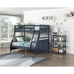 Sloane Blue Twin/Full Bunk Bed - Ornate Home