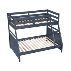Sloane Blue Twin/Full Bunk Bed - Ornate Home