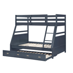 Sloane Blue Twin/Full Bunk Bed - Ornate Home