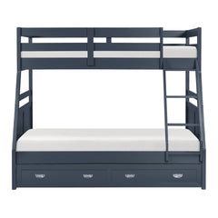 Sloane Blue Twin/Full Bunk Bed - Ornate Home