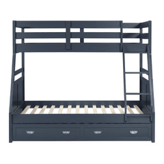 Sloane Blue Twin/Full Bunk Bed - Ornate Home