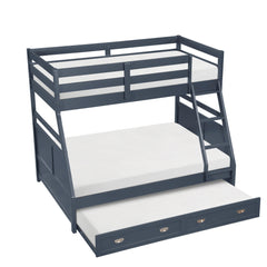 Sloane Blue Twin/Full Bunk Bed - Ornate Home