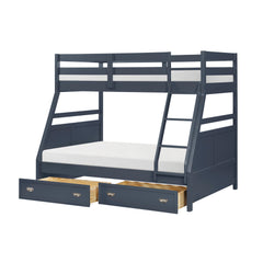 Sloane Blue Twin/Full Bunk Bed - Ornate Home