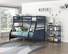 Sloane Blue Twin/Full Bunk Bed - Ornate Home