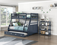 Sloane Blue Twin/Full Bunk Bed - Ornate Home