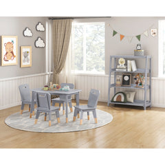 Sloane Gray 3 Fixed Shelves Bookcase - Ornate Home