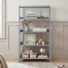 Sloane Gray 4 Fixed Shelves Bookcase - Ornate Home