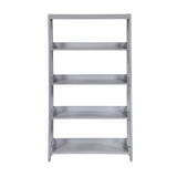 Sloane Gray 4 Fixed Shelves Bookcase - Ornate Home