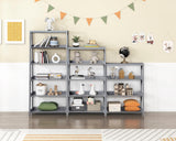Sloane Gray 4 Fixed Shelves Bookcase - Ornate Home