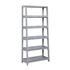 Sloane Gray 5 Fixed Shelves Bookcase - Ornate Home