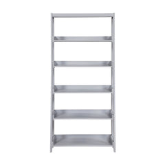 Sloane Gray 5 Fixed Shelves Bookcase - Ornate Home