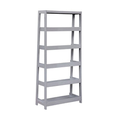 Sloane Gray 5 Fixed Shelves Bookcase - Ornate Home