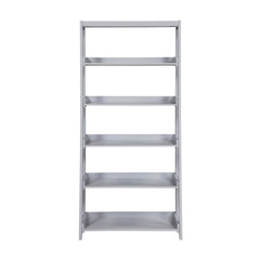 Sloane Gray 5 Fixed Shelves Bookcase - Ornate Home