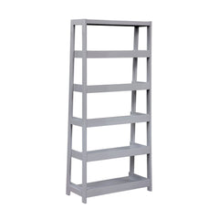 Sloane Gray 5 Fixed Shelves Bookcase - Ornate Home