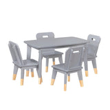 Sloane Gray 5-Piece Pack Children Table And Chairs Set - Ornate Home