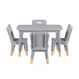 Sloane Gray 5-Piece Pack Children Table And Chairs Set - Ornate Home