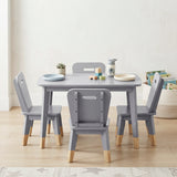 Sloane Gray 5-Piece Pack Children Table And Chairs Set - Ornate Home