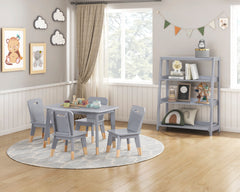 Sloane Gray 5-Piece Pack Children Table And Chairs Set - Ornate Home