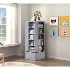Sloane Gray Swivel Bookcase - Ornate Home