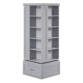 Sloane Gray Swivel Bookcase - Ornate Home